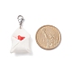 Décorations pendentif bouquet coeur en pâte polymère HJEW-JM00751-2