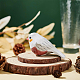 Ornements de sculpture d'oiseau mignon en bois DJEW-WH0015-44B-4