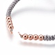 Fabbricazione di braccialetti di perline intrecciati con corde di nylon BJEW-F360-FRG03-2