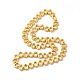 Halskette mit ovalen Gliedern aus klaren kubischen Zirkonia NJEW-E074-02G-2