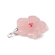 Gros pendentifs en quartz rose naturel G-B040-01P-11-3