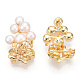 Natural Pearl Grape Brooches for Women JEWB-N001-08G-1