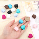 CHGCRAFT 16Pcs 8Colors Coffee Cup Shape Silicone Beads for DIY Necklaces Bracelet Keychain Making Handmade Crafts SIL-CA0001-83-3