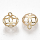 Chapeaux de perles fantaisie en laiton X-KK-T055-027G-NF-2