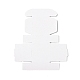 正方形の紙のギフトボックス  ギフトラッピング用折りたたみボックス  ちょうの模様  5.6x5.6x2.55cm CON-B010-01B-3