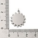 304 Stainless Steel Pendant Cabochon Settings STAS-K263-37P-3