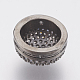 Perline zirconi micro pave  in ottone ZIRC-F083-075-RS-3