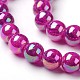 AB Color Plated Glass Round Bead Strands EGLA-R088-4mm-M-3