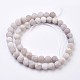 Chapelets de perles en agate blanche naturelle G-J376-02-8mm-2