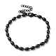 Placage ionique (ip) 304 bracelets à chaîne à billes ovales en acier inoxydable pour femmes BJEW-C046-01B-1