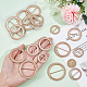 WADORN 20Pcs 5 Style Alloy Buckle Clasps FIND-WR0006-85-3