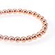 PandaHall Elite 50 Pcs 6mm Brass Round Metal Craft Beads for Bracelet Necklace Jewelry DIY Craft Making KK-PH0010-06RG-4