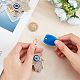Olycraft 2 porte-clés mauvais œil main de Hamsa en cristal strass avec fermoirs mousquetons pivotants porte-clés porte-bonheur accessoires de décoration pour la fabrication de bijoux bricolage porte-clés artisanat HJEW-OC0001-12-3