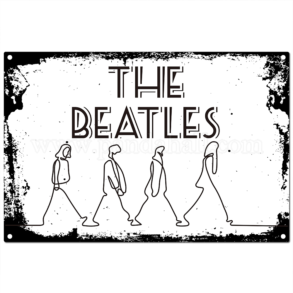 Shop CREATCABIN Beatles Signs Metal Tin Plate Classic Rock Beatles ...