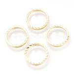Латунные соединительные колечки, без никеля , реальный 18k позолоченный, кольцо, золотые, 15x2 мм