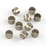 Grand trou 201 perles d'espacement en acier inoxydable, colonne, couleur inoxydable, 3x5mm, Trou: 4mm