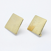 Accessoires de puces d'oreilles en laiton tréfilé KK-F728-13G-NF