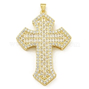 Подвески из кубического циркония с покрытием из латуни KK-U029-02G-04