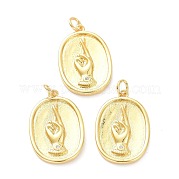 Латунные микропаве прозрачные подвески с фианитом ZIRC-L091-085G