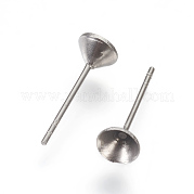 Серьги-гвоздики из нержавеющей стали марки 304 STAS-I097-006C-P