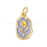 Латунь эмаль подвески KK-U068-05G-02