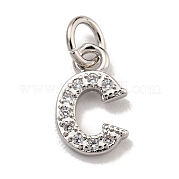 Буквица из латуни с подвесками из кубического циркония KK-Q814-26C-P