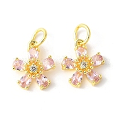 Латунные микро проложить кубического циркония подвески KK-U067-03G-03