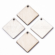 Незаконченные подвески из натурального тополя WOOD-S045-110