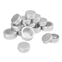  BENECREAT 6 Pack 6.8 OZ Tin Cans Screw Top Round Aluminum Cans  Screw Lid Containers - Great for Store Spices, Candies, Tea or Gift Giving  (Platinum)