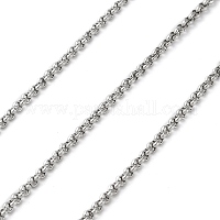 1 Meter Stainless Steel Gold Rolo Cable Chains Flat Wire Chic 3:1 Chain Fit  for DIY Jewelry Making Supplies Wholesale Lots Bulk