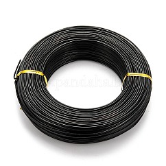 Alambre de aluminio anodizado, alambre artesanal de metal flexible, alambre artesanal flexible, para hacer bisutería artesanal, negro, 15 diámetro, 1.5mm, 100 m / 500 g (328 pies / 500 g)
