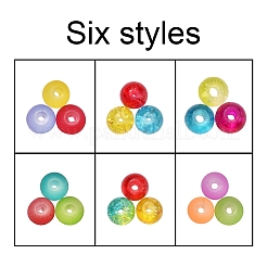 452 Stück 6 transparente Krakelee- und Milchglasperlen&nbsp;CCG-YW0001-07