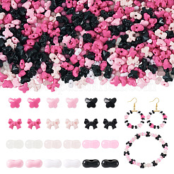 Ensembles de perles acryliques opaques et transparentes de 89 g et 4 styles&nbsp;MACR-TA0003-02