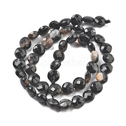 Naturali nera perle di tormalina fili&nbsp;G-C179-A23-03