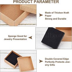 Cajas de joyería de cartón de papel kraft&nbsp;LS-CBOX-NB0001-24