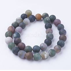 Natur Indien Achat Perle Stränge&nbsp;G-G735-01F-10mm