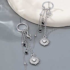 Pendientes colgantes de aleación con pedrería para mujer&nbsp;WG48D01-01