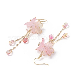 Blume baumeln Ohrringe&nbsp;EJEW-TA00636-01