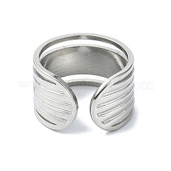 Offene Manschettenringe aus Edelstahl 304&nbsp;RJEW-M019-27P