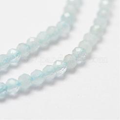 Natürliche Aquamarin Perle Stränge&nbsp;G-P270-2mm-14