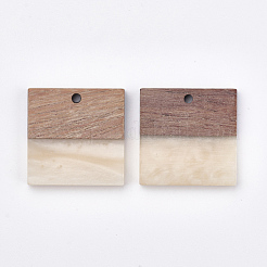 Colgantes de resina y madera de nogal&nbsp;RESI-T023-19A