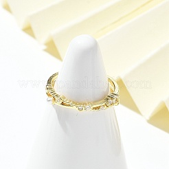 Bagues de manchette en zircone cubique transparente&nbsp;RJEW-G337-18G