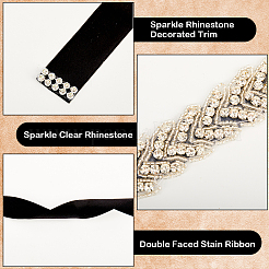 Ceinture à chaîne en alliage de strass&nbsp;AJEW-WH20072-39A
