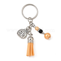 Llaveros de perlas de vidrio de aleación&nbsp;KEYC-JKC01291