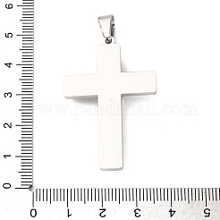 Ciondoli religiosi a forma di croce di Gesù in acciaio inossidabile 304&nbsp;STAS-F323-07P
