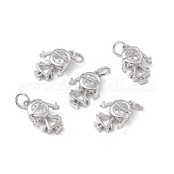 Colgante micropavé cubic zirconia de latón&nbsp;KK-E068-VB205