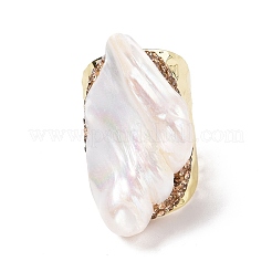 Anello a polsino aperto pepite irregolari di perle naturali&nbsp;G-I330-12LG