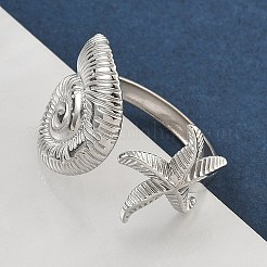 Offene Manschettenringe aus 304 Edelstahl für Damen&nbsp;RJEW-A079-03B-P