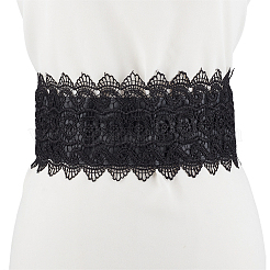 1 Stück Kunstleder-Spitzen-Blumen-Wickelgürtel für Damen&nbsp;AJEW-CL0002-88B