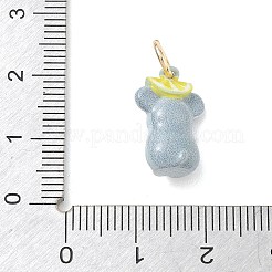 Pendentifs d'émail en laiton &nbsp;KK-CBAE20A-01I-G